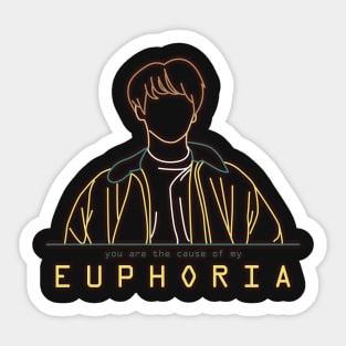 BTS JUNGKOOK EUPHORIA LINE ART Sticker